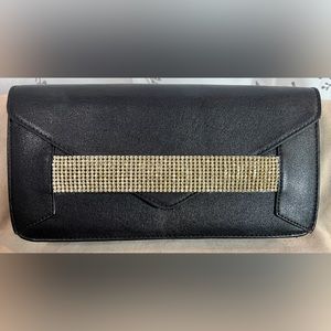 NWOT Torrid Black Rhinestone Clutch with Convertible Strap